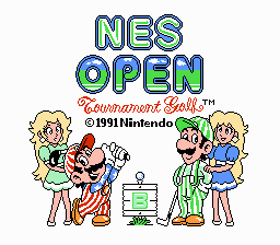 Golf title screen for Famicom